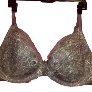 Ella Pretty Secrets Women's 46DDD Bra Taupe Lace Underwire Plus Size